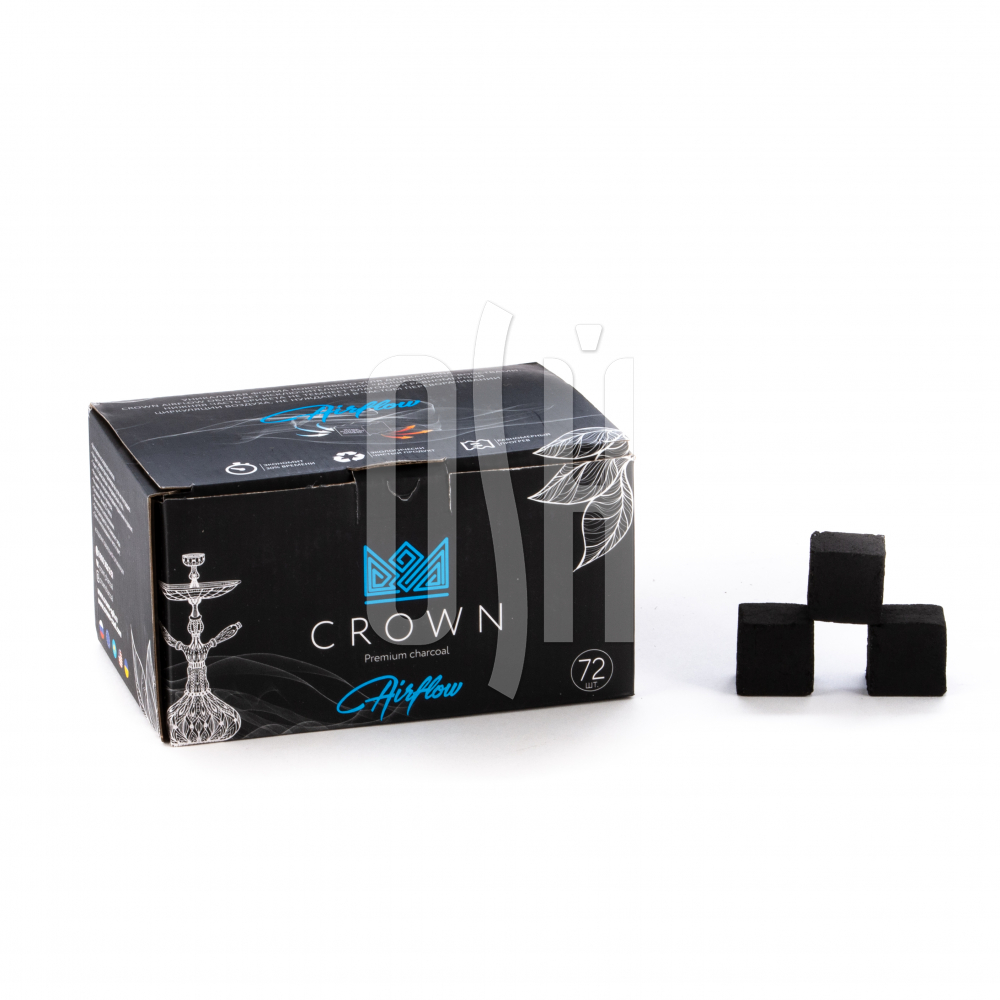 Уголь Crown Airflow кокосовый 72 шт (25 мм)