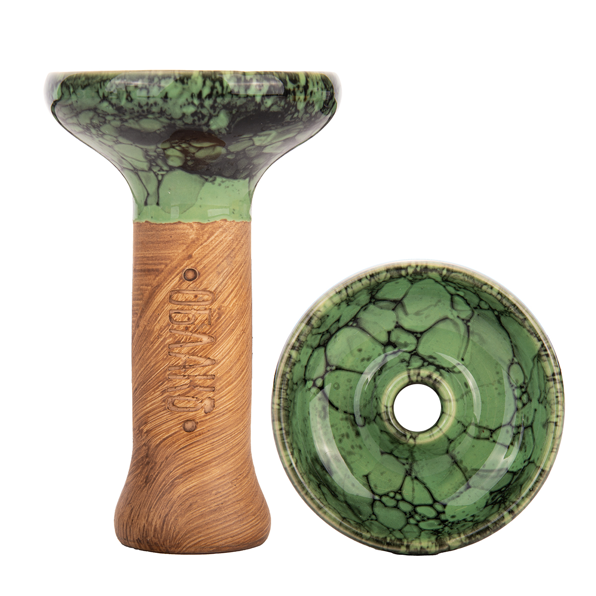 Чашка Облако Phunnel M Glaze Top 41 салатово-чёрный мрамор