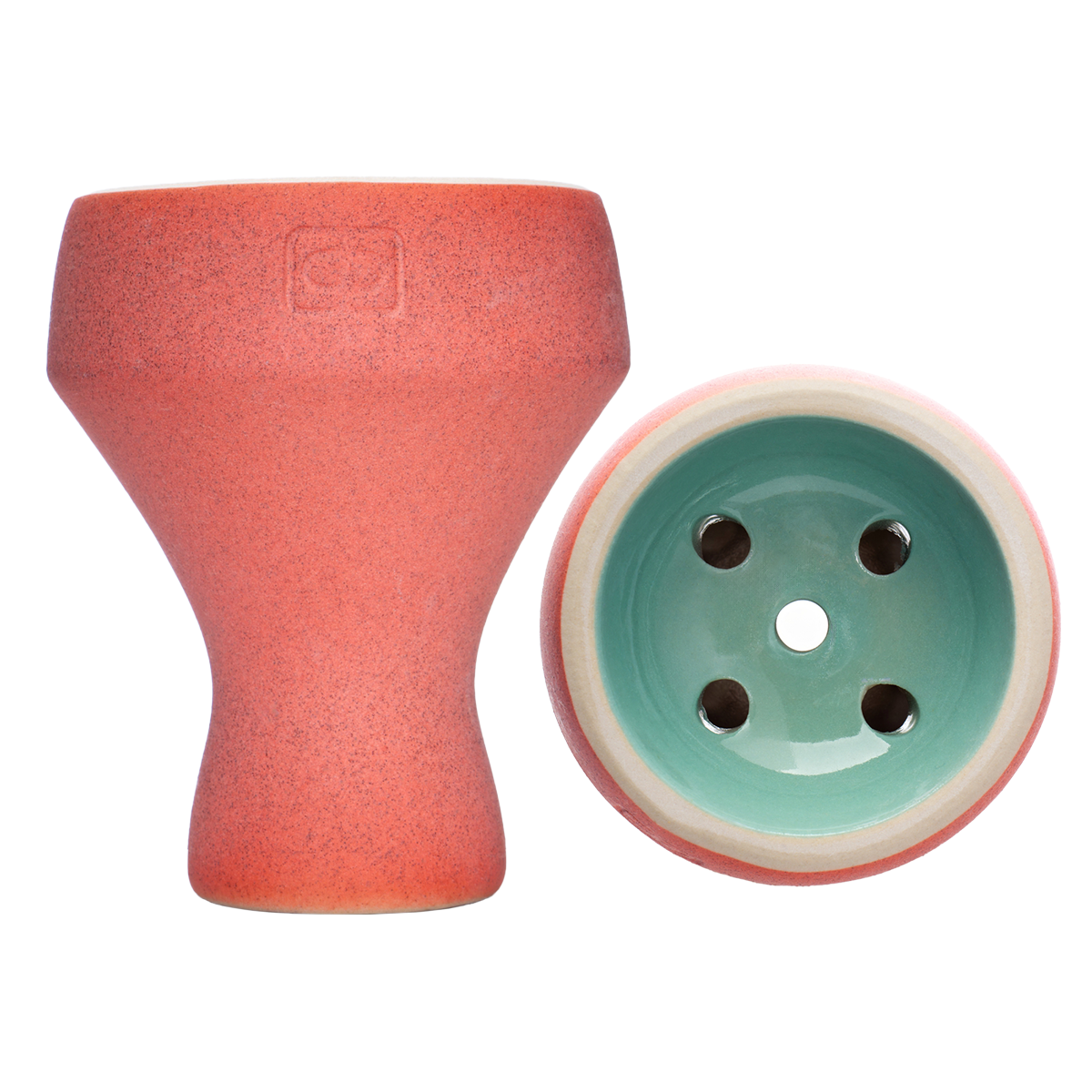 Чашка Форма Турка Бетон красный / салатовый