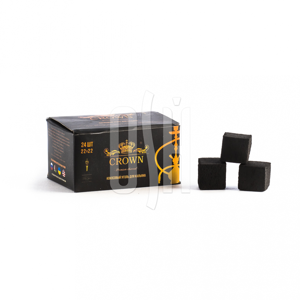 Уголь Crown кокосовый 24 шт (22 мм)