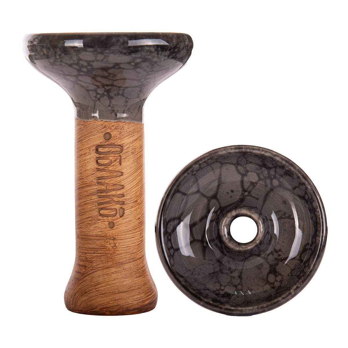 Чашка Облако Phunnel M Glaze Top 53 серо-чёрный мрамор