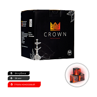 Уголь Crown кокосовый 64 шт (26 мм)