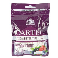 Фильтры для самокруток CARTEL SLIM BERRY FRUIT 6/15мм (120шт)