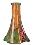 Колба Vessel Glass Пирамида зелёно-красный мрамор