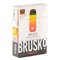 Электронная система BRUSKO Minican 2 (400 mAh) красно-жёлтый градиент