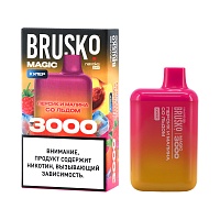 BRUSKO MAGIC Персик и малина со льдом (3000 затяжек)