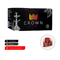 Уголь Crown кокосовый 72 шт (25 мм)