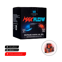 Уголь Crown Maxflow кокосовый 64 шт (26 мм)