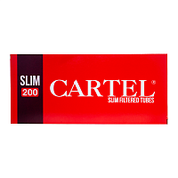 Гильзы сигаретные с фильтром CARTEL SLIM RED 84x17мм (200шт)