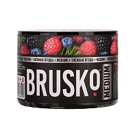 Фото  Бестабачная безникотиновая смесь для кальяна BRUSKO, 50 г, Таёжные ягоды 