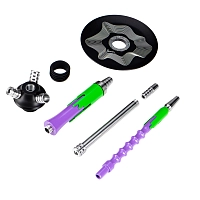 Фото 4 Кальян MAMAY CUSTOMS Flow сиренево-салатовый (без колбы) 