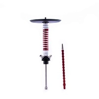 Фото 1 Кальян MAMAY CUSTOMS Coilovers MINI бело-бордовый (грав.космос) (без колбы) 