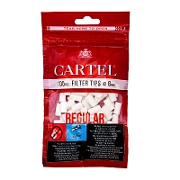 Фото  Фильтры для самокруток CARTEL REGULAR 8/15мм (100шт) 