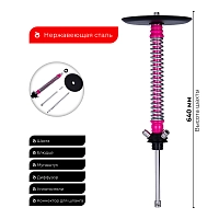 Фото 2 Кальян MAMAY CUSTOMS Coilovers фуксия-хром (без колбы) 