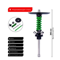 Фото 2 Кальян MAMAY CUSTOMS Coilover Micro чёрно-зелёный (без колбы) 