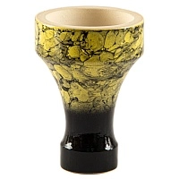 Фото  Чашка Tortuga Чёрная метка глазурь жёлтая 