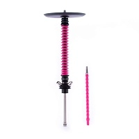 Фото  Кальян MAMAY CUSTOMS Coilovers чёрно-розовый (грав. иллюзия) (без колбы) 