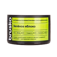Фото  Бестабачная безникотиновая смесь для кальяна BRUSKO, 250 г, Зелёное яблоко 
