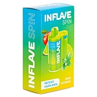 Фото  INFLAVE SPIN Яблоко лайм мята (8000 затяжек) 