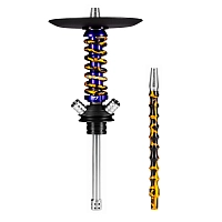 Фото 1 Кальян MAMAY CUSTOMS Coilover Micro фиолетово-золотой сплеш (без колбы) 