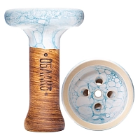 Фото 2 Чашка Облако Black Glaze Top 61 бело-голубой мрамор 