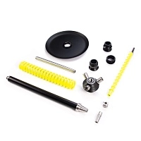 Фото 2 Кальян MAMAY CUSTOMS Coilovers чёрно-жёлтый ф (без колбы) 