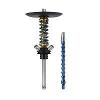 Фото 1 Кальян MAMAY CUSTOMS Coilover Micro золотой сплеш-синий сплеш (без колбы) 