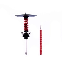 Фото  Кальян MAMAY CUSTOMS Coilover Micro чёрно-красный лак (без колбы) 
