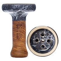 Фото 1 Чашка Облако Black Glaze Top серо-белый мрамор 