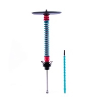 Фото  Кальян MAMAY CUSTOMS Coilovers розово-голубой (грав. hippie) (без колбы) 