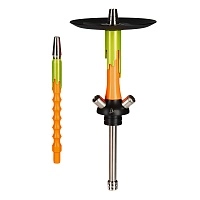 Фото 1 Кальян MAMAY CUSTOMS Flow оранжевый ф.-салатовый лак (без колбы) 