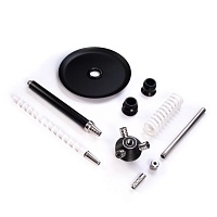 Фото 2 Кальян MAMAY CUSTOMS Coilovers MINI чёрно-белый (без колбы) 