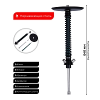 Фото 2 Кальян MAMAY CUSTOMS Coilovers чёрный-зелёный лак (без колбы) 