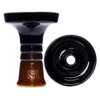 Фото 2 Чашка Форма Фанел Глазурь коричневый / чёрный глянец 