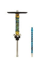 Фото 1 Кальян MAMAY CUSTOMS Coilovers MINI золотой сплеш-голубой сплеш (без колбы) 