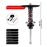 Фото 2 Кальян MAMAY CUSTOMS Coilover Micro фиолетово-золотой сплеш (без колбы) 