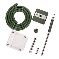 Фото 2 Кальян Hoob subAtom Британский гоночный зелёный x Нержавеющая сталь | Hoob Cube Mini 