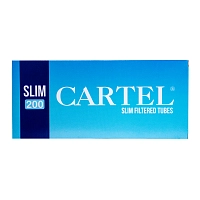 Фото  Гильзы сигаретные с фильтром CARTEL SLIM BLUE 84x17мм (200шт) 