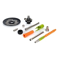 Фото 4 Кальян MAMAY CUSTOMS Flow оранжевый ф.-салатовый лак (без колбы) 