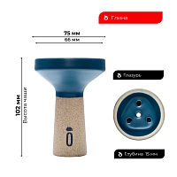 Фото 2 Чашка Облако Trio Black синий матовый 