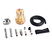 Фото 4 Кальян Pizduk Hookah (black-bag) цветная колба 