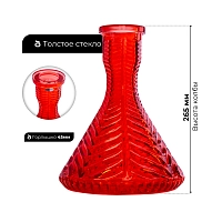 Фото 3 Колба Vessel Glass Елка Кристалл красный 