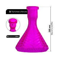 Фото 3 Колба Vessel Glass Елка Кристалл розовый 