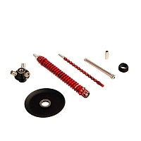 Фото 2 Кальян MAMAY CUSTOMS Coilovers красный сплеш-красный сплеш (без колбы) 