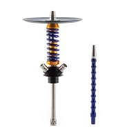Фото  Кальян MAMAY CUSTOMS Coilover Micro золото-синий лак (без колбы) 