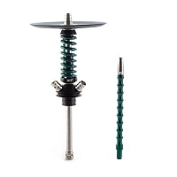 Фото 1 Кальян MAMAY CUSTOMS Coilover Micro зелёный лак (грав.Кит) (без колбы) 