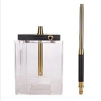 Фото  Кальян Hoob Atom Чёрный x Золото | Hoob Сube 