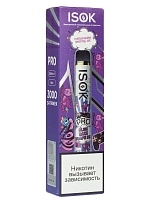 Фото  ISOK PRO Голубая Малина Виноград Айс (2000 затяжек) 