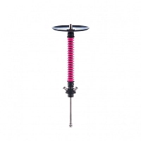 Фото  Кальян MAMAY CUSTOMS Coilovers чёрно-розовый ф (грав. кит) (без колбы) 