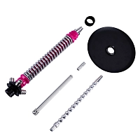 Фото 4 Кальян MAMAY CUSTOMS Coilovers фуксия-хром (без колбы) 